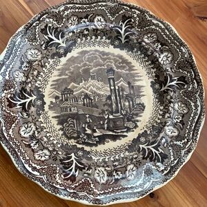 Acropolis iron stone plate vintage